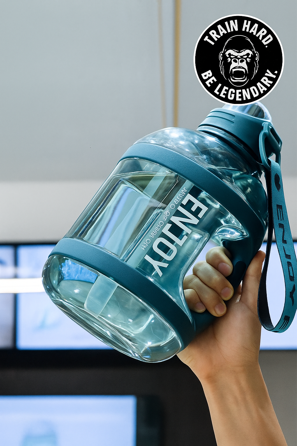 Gourde Sport Grande Capacité – 1.6L ou 2.4L, Design Carré & Poignée Portative accessoires