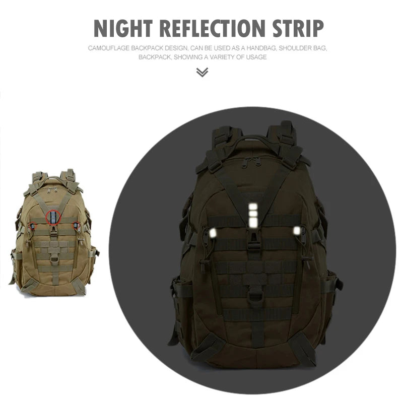 Sac à dos tactique 40L – Résistant et étanche” accessoires