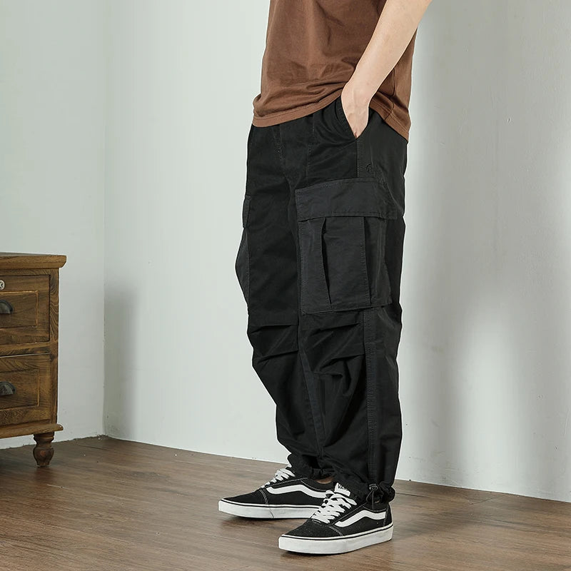 Pantalon Cargo Patchwork Homme – Style Japonais Décontracté