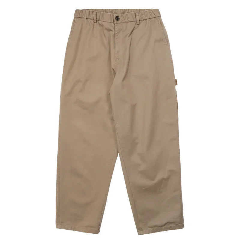 Pantalon Cargo Patchwork en Velours Côtelé pour Homme – Style Streetwear Décontracté avec Coutures Contrastées