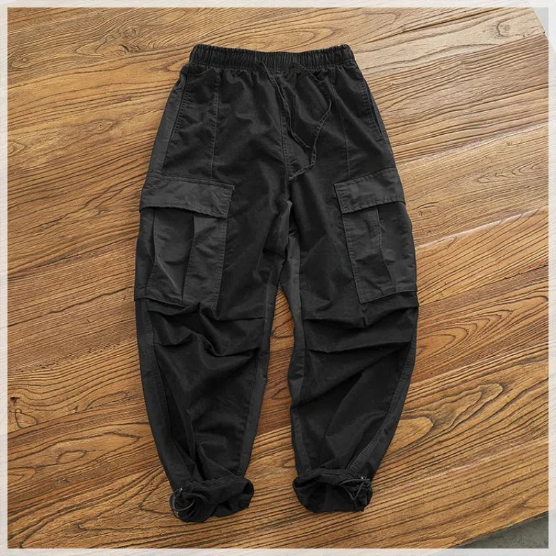 Pantalon Cargo Patchwork Homme – Style Japonais Décontracté