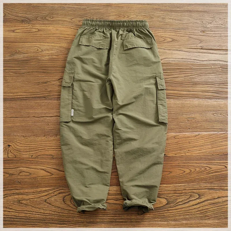Pantalon Cargo Patchwork Homme – Style Japonais Décontracté