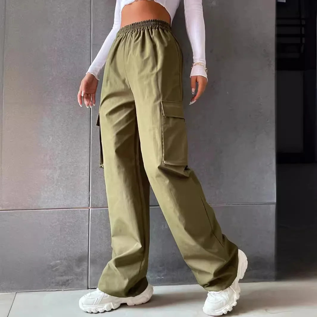 Pantalon Cargo Streetwear Vintage pour Femme – Style Urbain et Confort Assuré